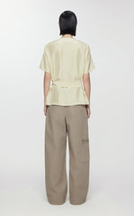 Blouse/JNBY V-neck Loose-fitting Short-sleeved Blouse