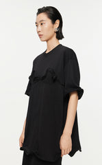 T-shirt /JNBY Drawstring Aluminum Wire Cotton T-shirt