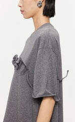 T-shirt /JNBY Drawstring Aluminum Wire Cotton T-shirt