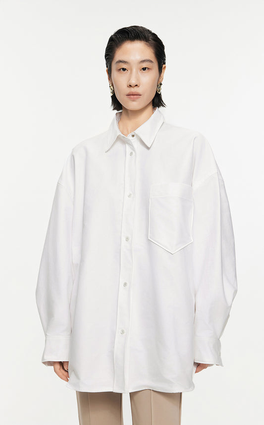 Shirt/JNBY Drawstring Aluminum Wire Long-sleeved Shirt