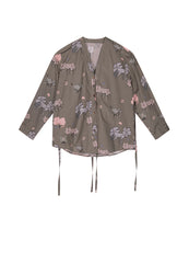 Shirt /JNBY V-neck Oversize Long-sleeved Shirt