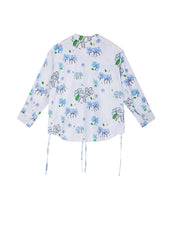 Shirt /JNBY V-neck Oversize Long-sleeved Shirt