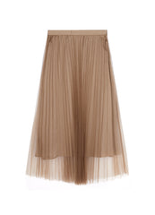 Skirt/JNBY A-line Ruffled Calf-length Skirt
