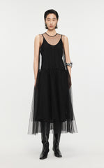 Dresses / JNBY A-line Mesh Above-the-knee Sleeveless Dresses