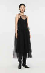Dresses / JNBY A-line Mesh Above-the-knee Sleeveless Dresses