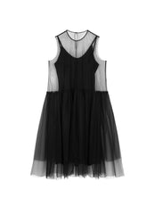 Dresses / JNBY A-line Mesh Above-the-knee Sleeveless Dresses