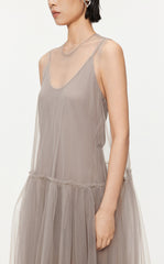 Dresses / JNBY A-line Mesh Above-the-knee Sleeveless Dresses