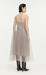 Dresses / JNBY A-line Mesh Above-the-knee Sleeveless Dresses