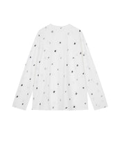 T-Shirt/JNBY Embroidered Micro Elastic Long-Sleeve T-shirt