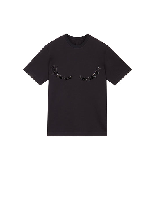 T-Shirt/JNBY Micro Elastic Loose Fitting Nail Bead Short-sleeved T-shirt