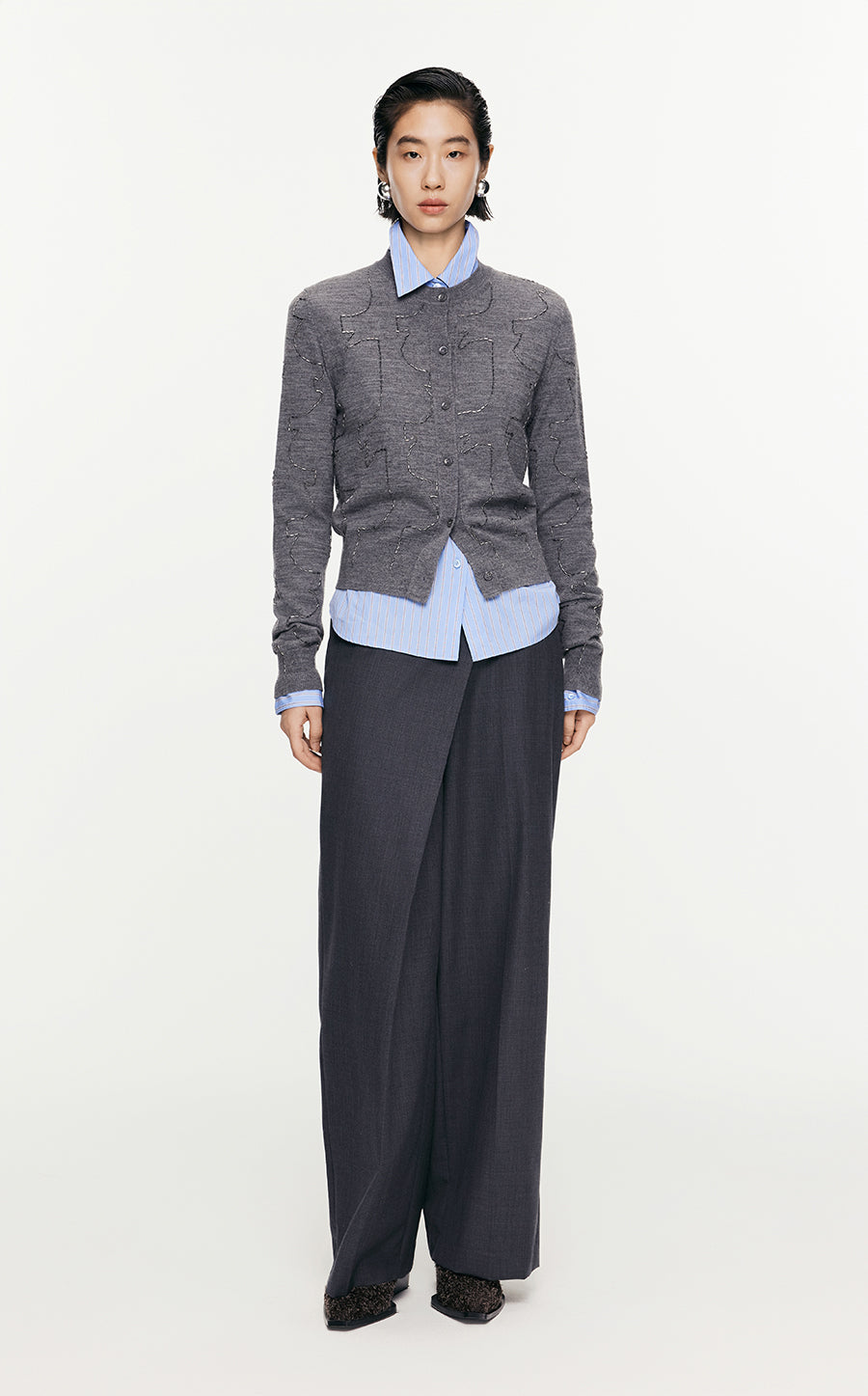 Sweater/JNBY Slim fit Retro Short Knitted Sweater