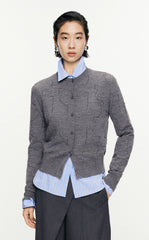 Sweater/JNBY Slim fit Retro Short Knitted Sweater