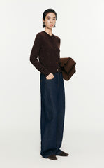 Sweater/JNBY Slim fit Retro Short Knitted Sweater