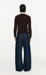 Sweater/JNBY Slim fit Retro Short Knitted Sweater