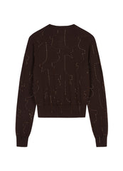 Sweater/JNBY Slim fit Retro Short Knitted Sweater