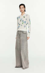 Sweater/JNBY Printed Short Cardigan Sweater