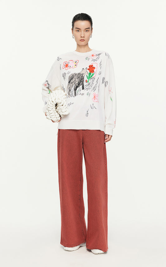 Sweater/JNBY Thin Long-sleeved Pullover Sweater