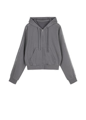 Hoodies/JNBY Loose Fitting Zipper Cardigan Hoodies