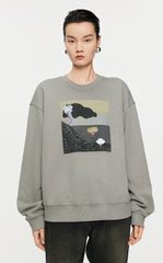 Sweatshirt / JNBY Loose Fitting Micro Elastic sweatshirt