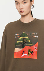 Sweatshirt / JNBY Loose Fitting Micro Elastic sweatshirt