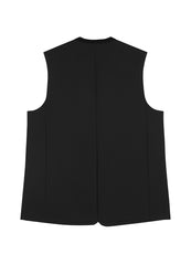 Vest/JNBY V-neck H-shaped Loose Fitting Midi Vest