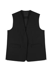 Vest/JNBY V-neck H-shaped Loose Fitting Midi Vest