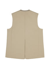 Vest/JNBY V-neck H-shaped Loose Fitting Midi Vest