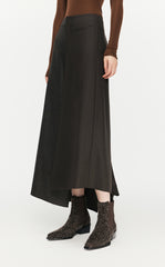Skirt/JNBY A-line Loose Fitting Calf-length Skirt