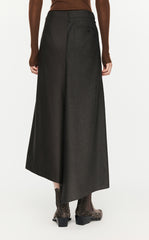 Skirt/JNBY A-line Loose Fitting Calf-length Skirt