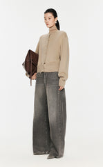 Sweater / JNBY Distressed Button-up Cardigan