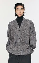 Sweater / JNBY Butterfly-embellished Mid-length Cardigan