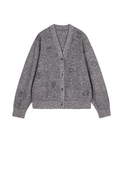 Sweater / JNBY Butterfly-embellished Mid-length Cardigan