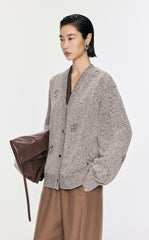 Sweater / JNBY Butterfly-embellished Mid-length Cardigan