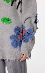 Sweater / JNBY Floral Pattern V-neck Cardigan