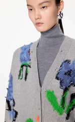 Sweater / JNBY Floral Pattern V-neck Cardigan