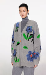 Sweater / JNBY Floral Pattern V-neck Cardigan