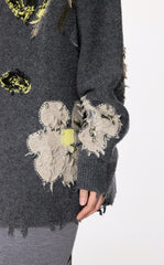 Sweater / JNBY Floral Pattern V-neck Cardigan