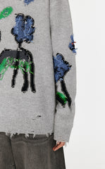 Sweater / JNBY Floral-pattern Oversize Jumper