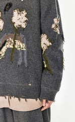 Sweater / JNBY Floral-pattern Oversize Jumper