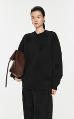 Sweatershirt / JNBY Oversize Butterfly-embellished Sweatershirt