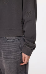 Sweatershirt / JNBY Relaxed Butterfly-embellished Crew-neck Sweatshirt