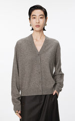 Sweater / JNBY Loose-Fit Wool-yak hair Short Cardigan