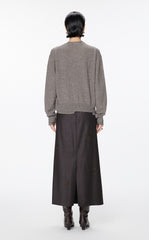 Sweater / JNBY Loose-Fit Wool-yak hair Short Cardigan