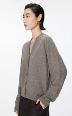 Sweater / JNBY Loose-Fit Wool-yak hair Short Cardigan