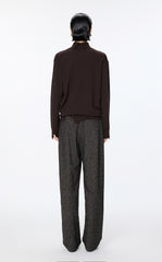 Sweater / JNBY Fine Knit High Neck Irregular Sweater