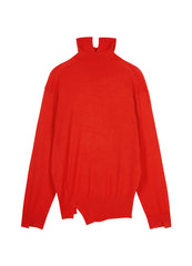 Sweater / JNBY Fine Knit High Neck Irregular Sweater