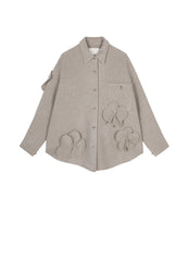 Coat / JNBY Oversize 3D-Flower Wool Coat