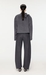 Coat / JNBY 3D-Flower Wool Coat With Drawstring Hem