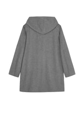 Coat / JNBY H-Shape Wool-Blend Hooded Coat