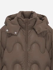 Downcoat / JNBY Oversize Wavy-Line Hooded Down Coat